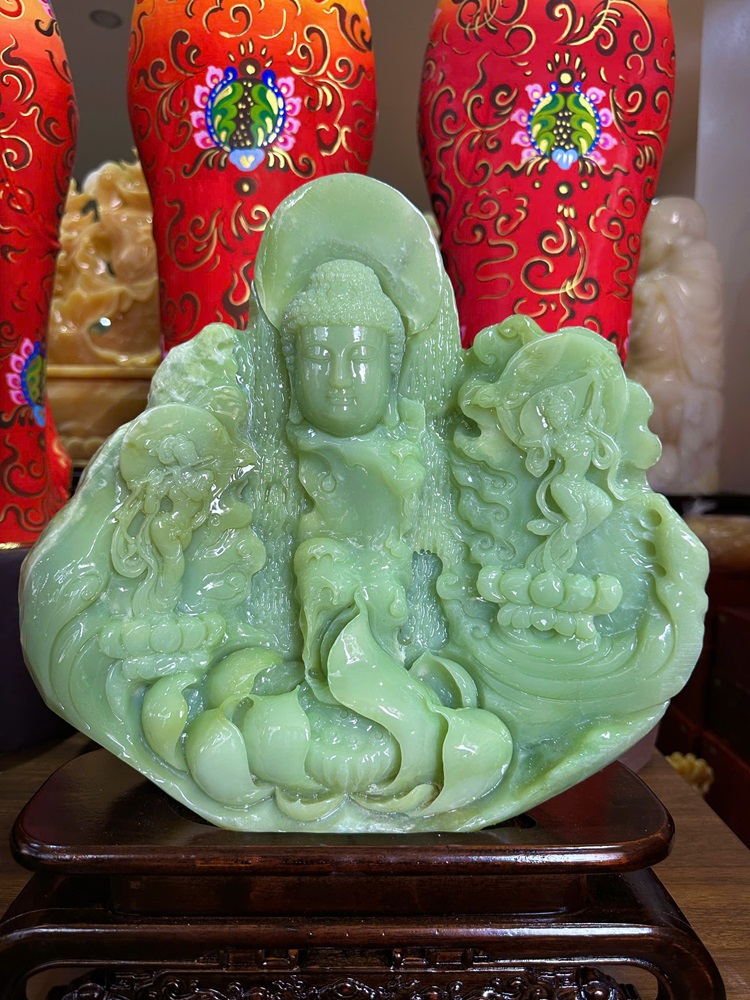 Diện phật tổ ngọc serpentine