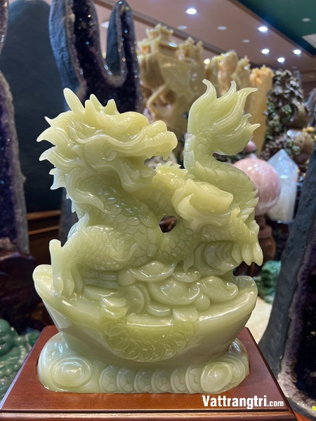 Thiên Long Tài Lộc Ngọc onyx xanh 36cm
