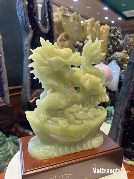 Thiên Long Tài Lộc Ngọc onyx xanh 36cm