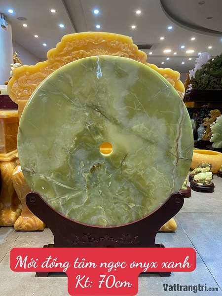 Đồng điếu ngọc onyx xanh 70cm