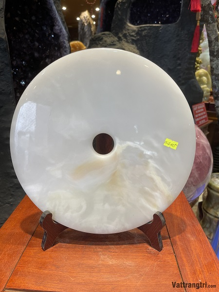 Đồng Điếu tâm ngọc onyx trắng 30cm