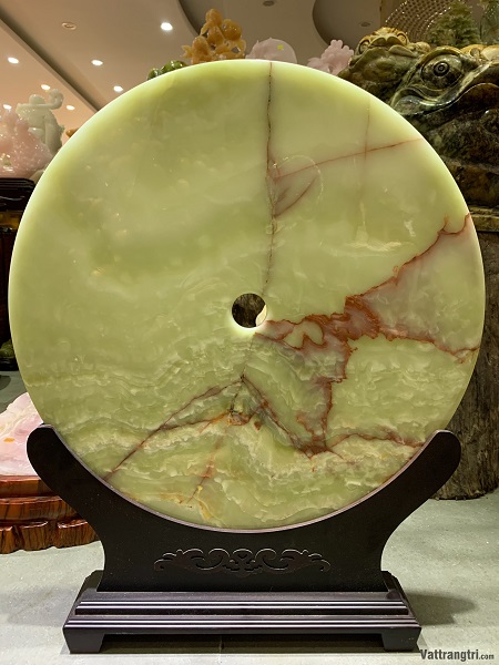 Đồng điếu tâm ngọc onyx xanh 70cm