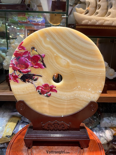 Đồng điếu tâm phong cảnh Ngọc hoàng long 30cm