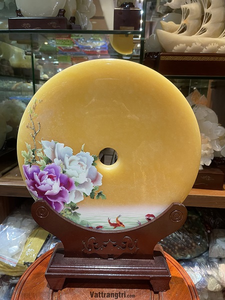 Đồng điếu tâm phong cảnh Ngọc hoàng long 30cm