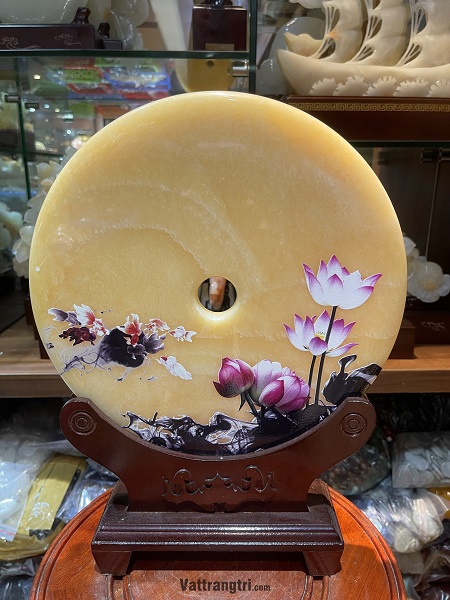 Đồng điếu tâm phong cảnh Ngọc hoàng long 30cm