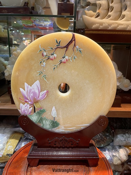 Đồng điếu tâm phong cảnh Ngọc hoàng long 30cm