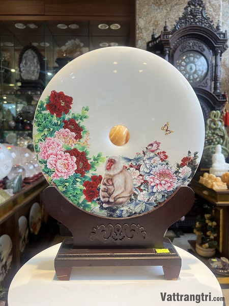 Đồng Tâm Khảm 12 Con Giáp - Đồng Điếu DK30cm