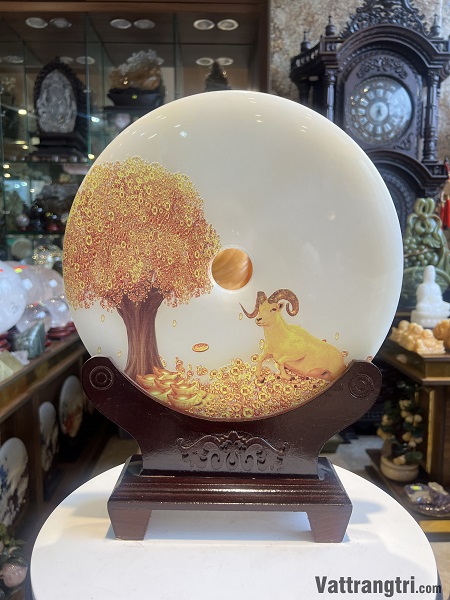 Đồng Tâm Khảm 12 Con Giáp - Đồng Điếu DK30cm