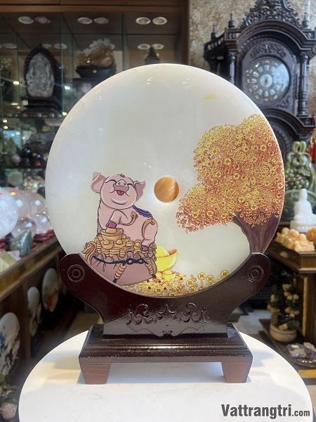 Đồng Tâm Khảm 12 Con Giáp - Đồng Điếu DK30cm