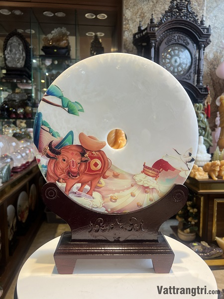 Đồng Tâm Khảm 12 Con Giáp - Đồng Điếu DK30cm