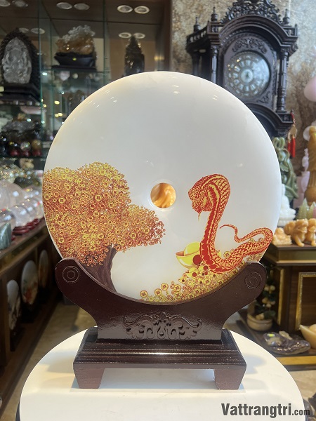 Đồng Tâm Khảm 12 Con Giáp - Đồng Điếu DK30cm