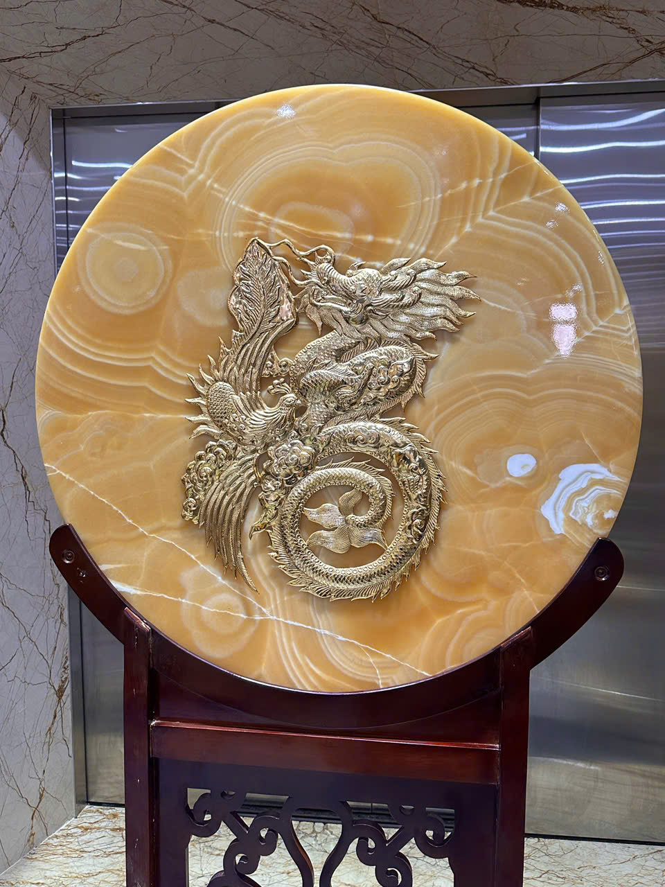 Đồng Tâm Ngọc Hoàng Long Khảm Long Phụng Mạ Vàng Vương Giả Chi Bảo, Long Phụng Hòa Hợp Thịnh Vượng Trường Tồn