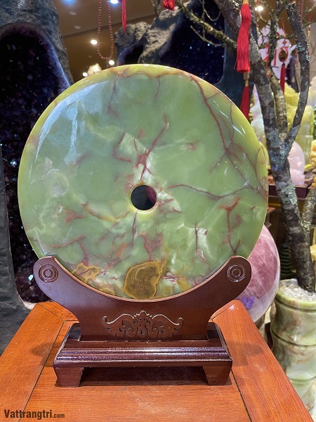 Đồng tâm ngọc onyx xanh 30cm