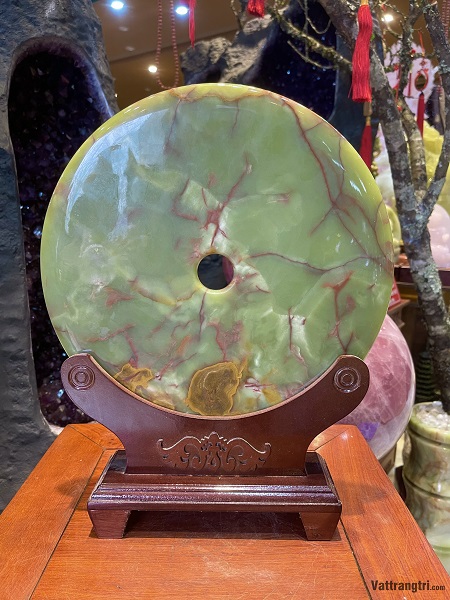 Đồng tâm ngọc onyx xanh 30cm