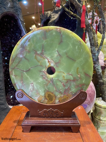 Đồng tâm ngọc onyx xanh 30cm
