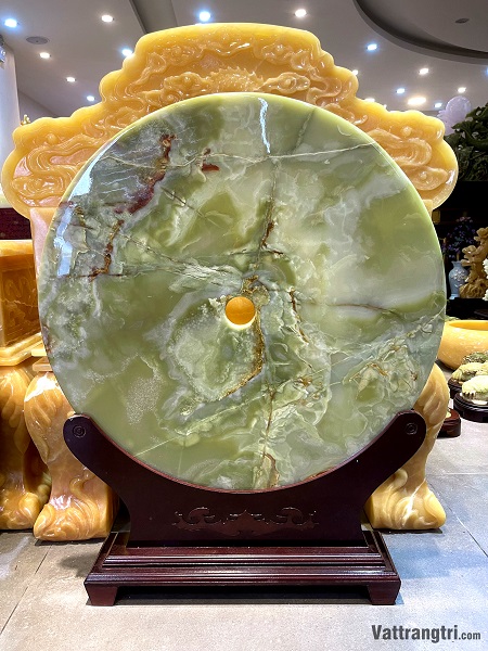 Đồng Tâm Ngọc Onyx Xanh - Đồng Điếu Ngọc DK 70cm