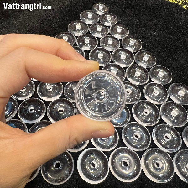 Mặt đồng tâm thạch anh trắng 2,6 - 3cm