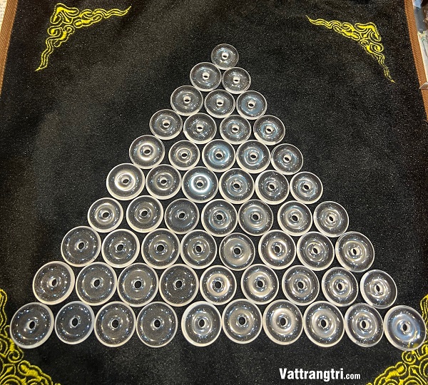 Mặt đồng tâm thạch anh trắng 2,6 - 3cm