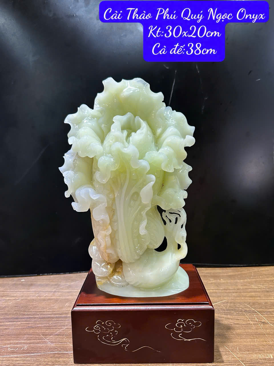 Cải Thảo Phú Quý Ngọc Onyx Tụ Bảo Chiêu Tài, Gia Đạo Hưng Thịnh