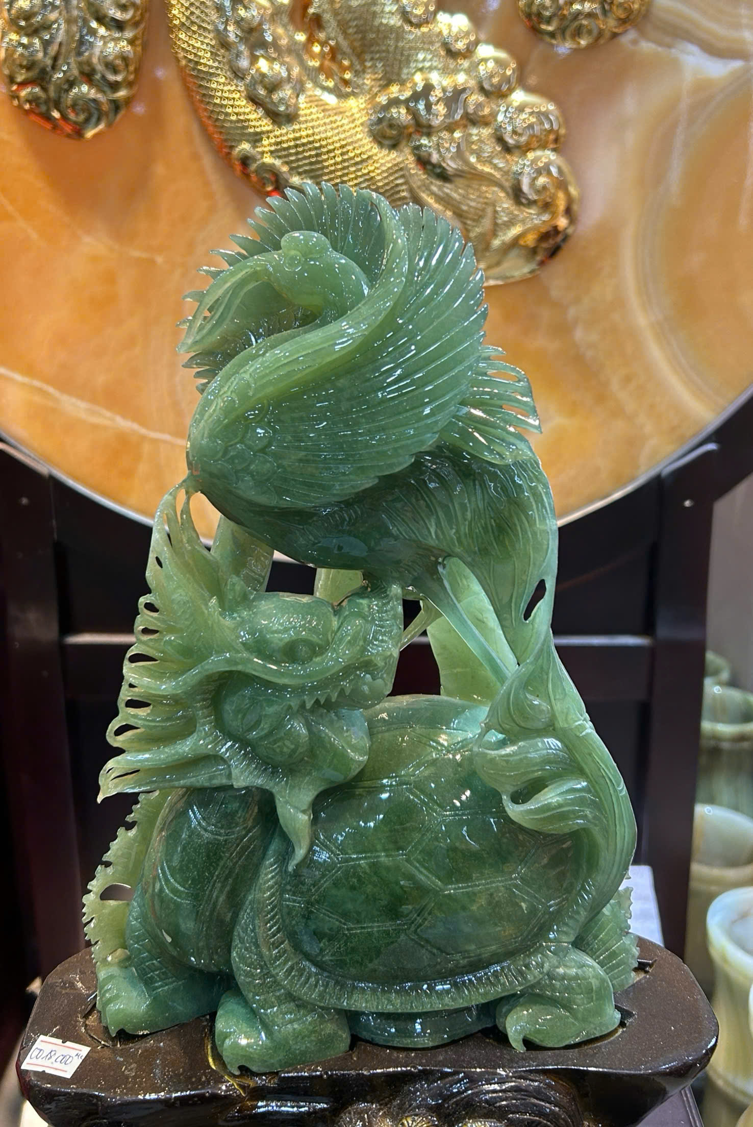 Long quy cõng hạc ngọc tụ nham Trường Thọ An Phong – Vượng Cơ Nghiệp