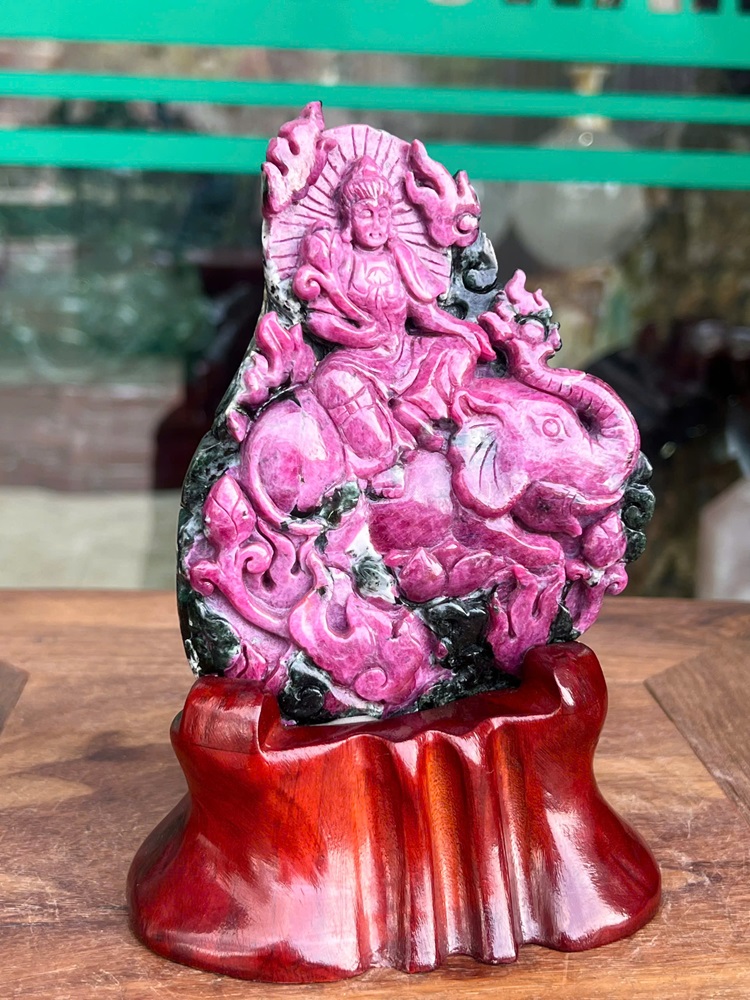 Phổ Hiền Bồ Tát Hồng Ngọc Ruby - Sưu Tầm Cao Cấp