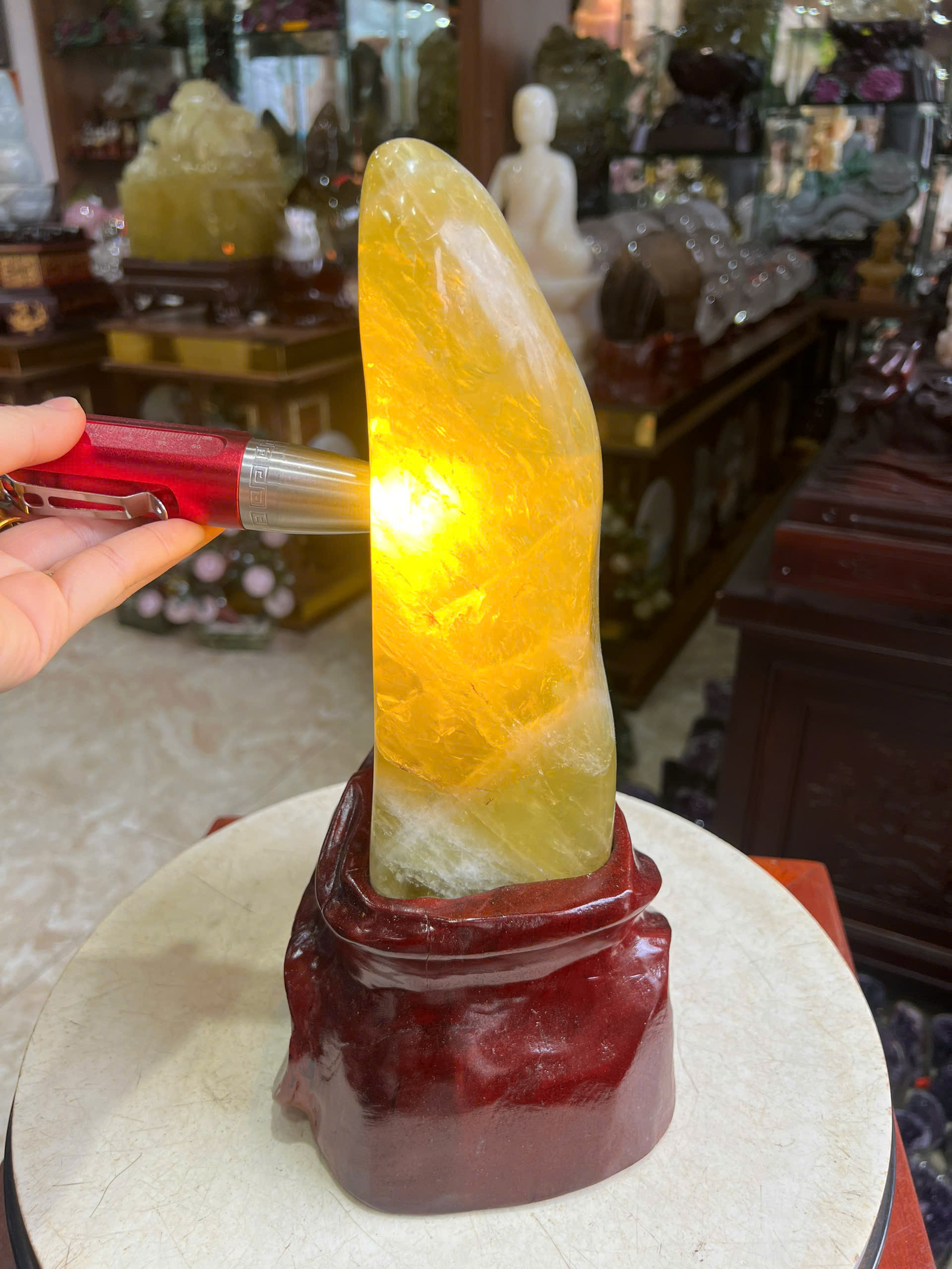 Núi Cảnh Đá Thạch Anh Vàng Kim Tụ Tài Trấn Cơ Nghiệp