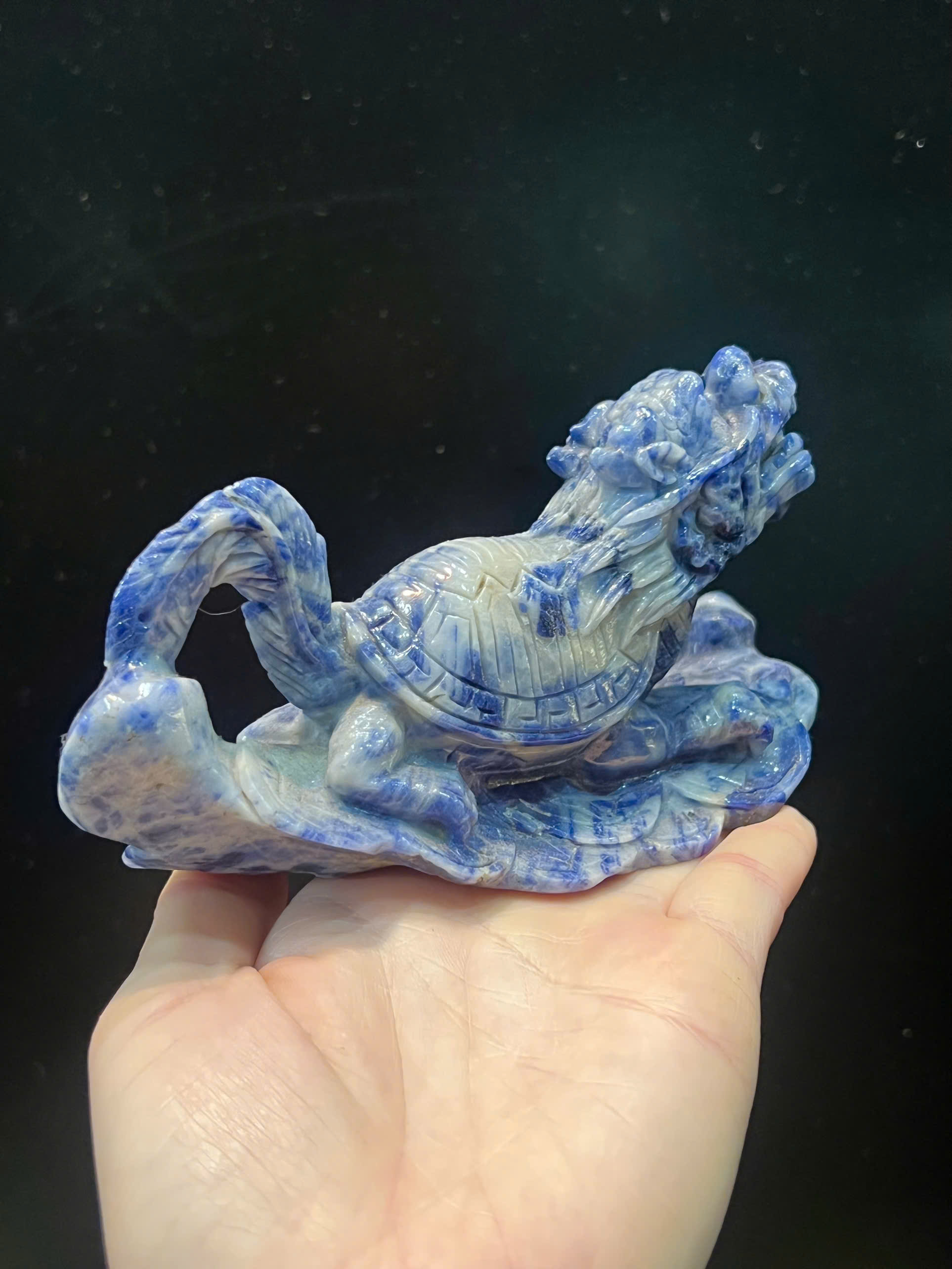 Long Quy sapphire xanh hero – Kiệt tác trấn trạch hóa sát, củng cố uy quyền và gia tăng tài vận bền vững