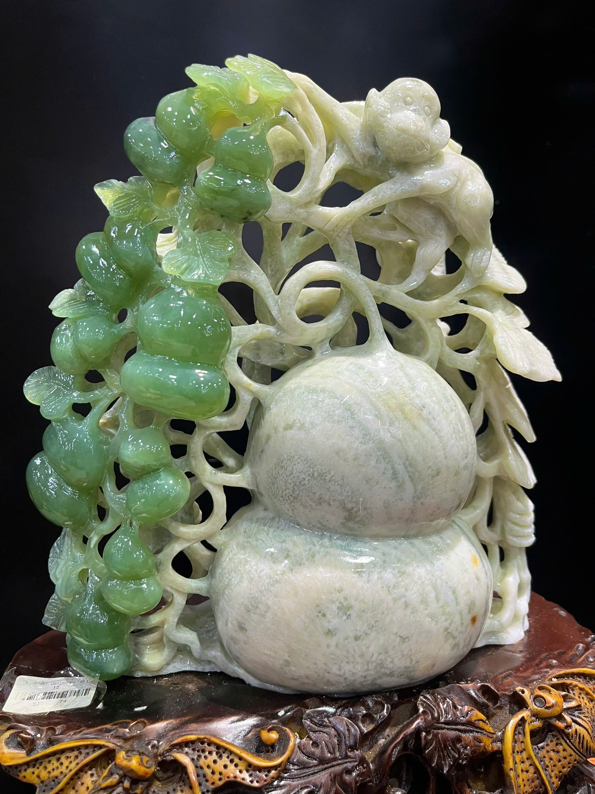 Hồ Lô Phú Quý Ngọc Serpentine Hút Tài Tích Lộc, Gia Đạo Bình An