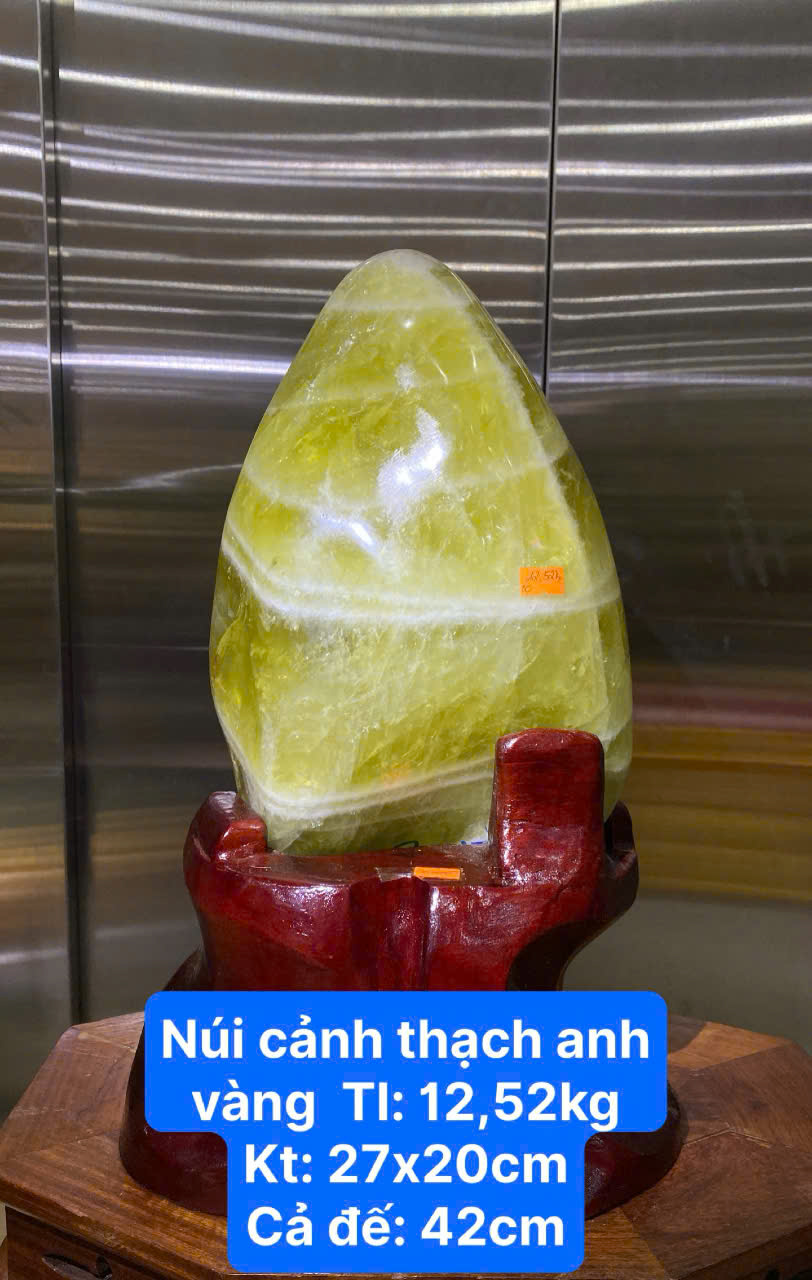 Khối Đại Cảnh Núi Thạch Anh Vàng Tuyệt Tác Trấn Gia Tụ Khí