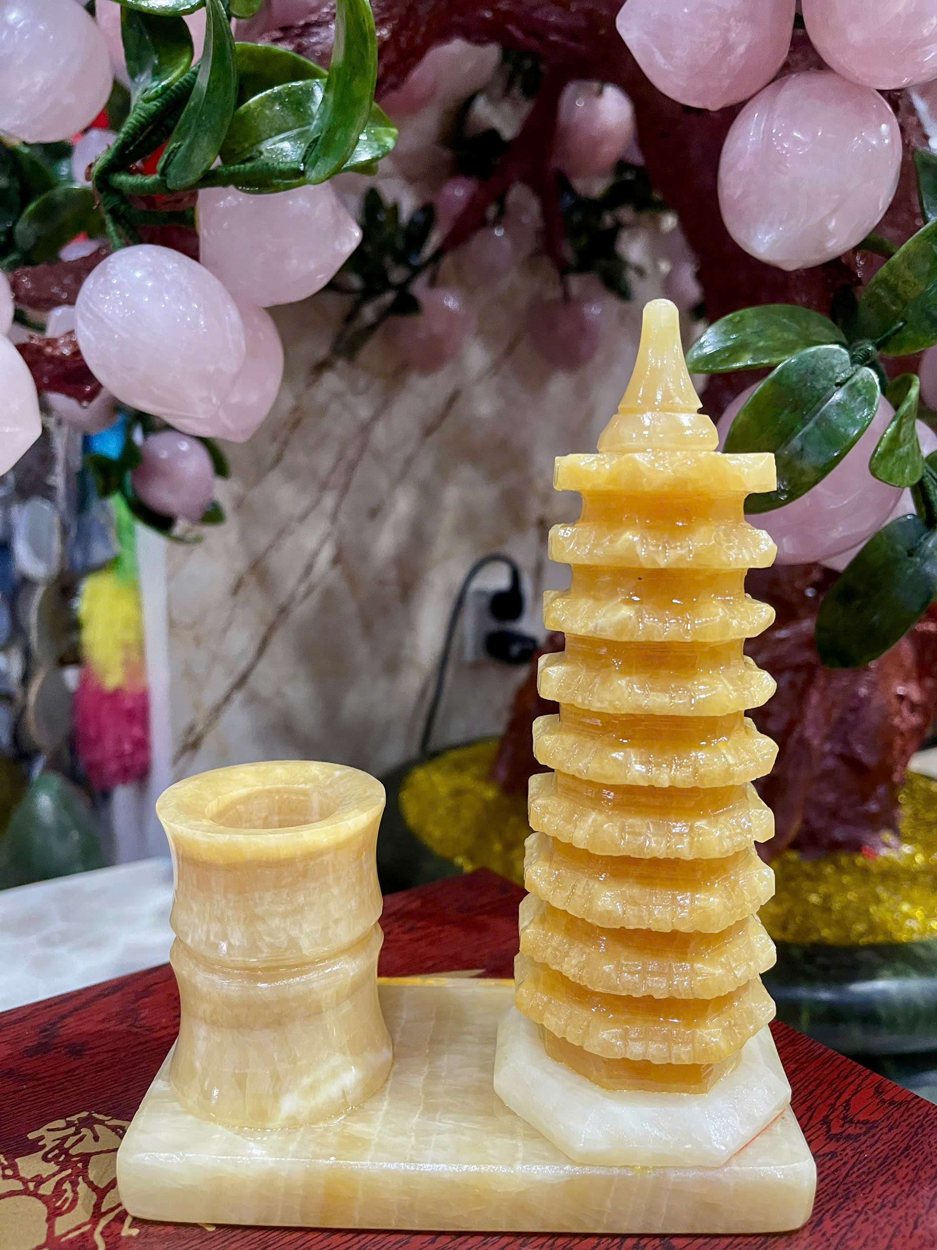Ống Đựng Bút Kết Hợp Tháp Văn Xương Ngọc Hoàng Long Hanh Thông Thuận Lợi & Khai Mở Bứt Phá