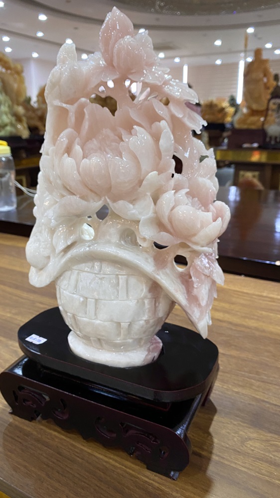 Giỏ hoa mẫu đơn phú quý ngọc serpentine