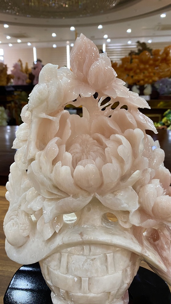 Giỏ hoa mẫu đơn phú quý ngọc serpentine