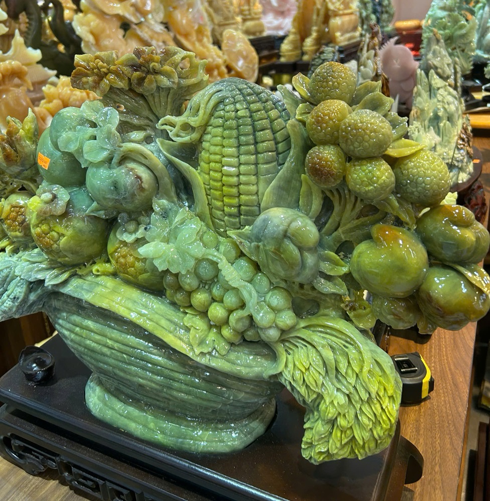 Giỏ hoa phú quý ngọc tụ nham 62x40cm
