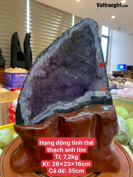 Hang động tinh thể thạch anh tím 35cm