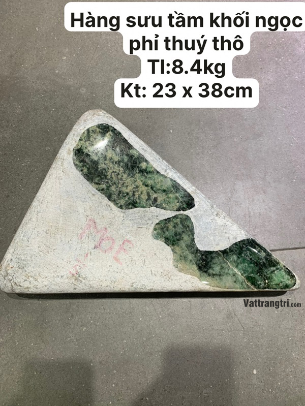 Hàng sưu tầm khối ngọc phỉ thuý thô 8.4kg