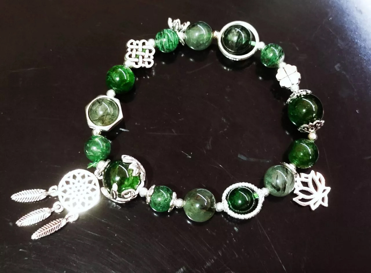Hạt lẻ đá Diopside Xanh 8 - 10mm