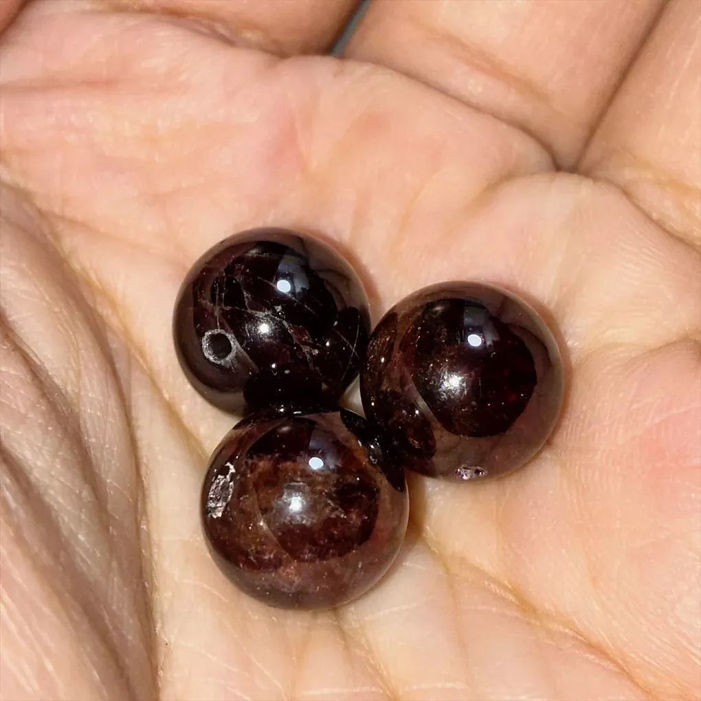 Hạt lẻ đá Garnet đỏ đô 8 - 10mm