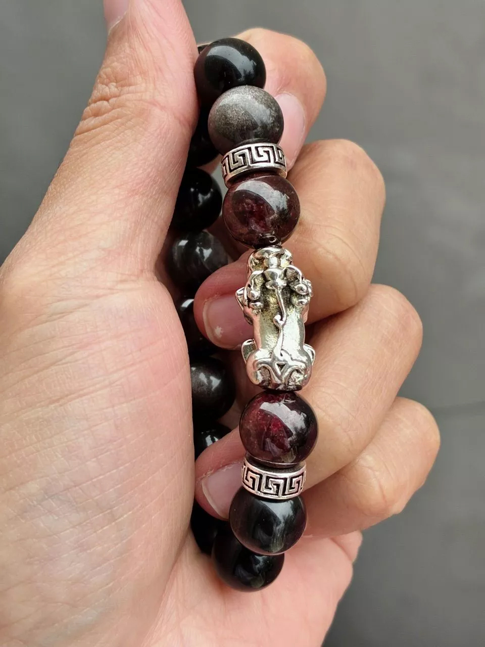 Hạt lẻ đá Garnet đỏ đô 8 - 10mm