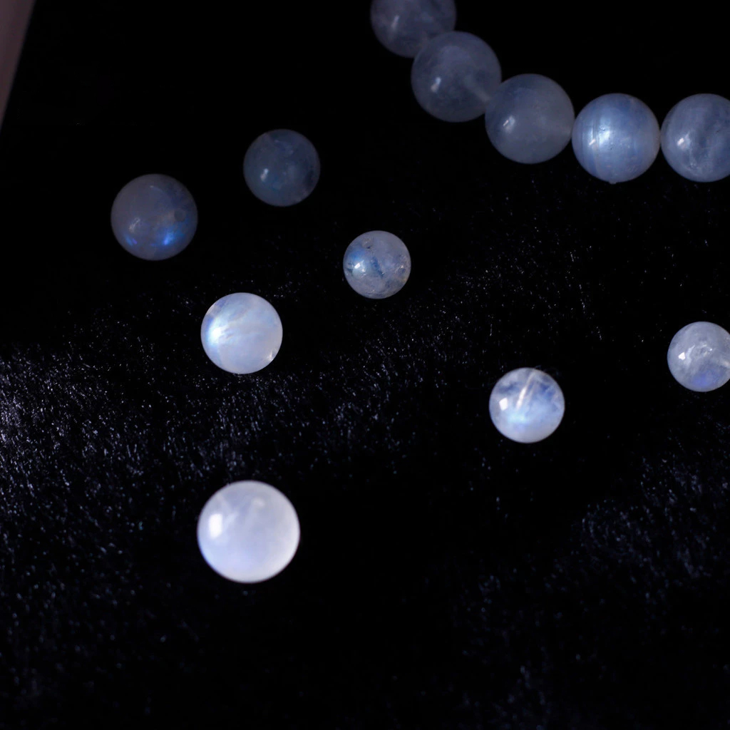 Hạt lẻ đá Mặt Trăng Moonstone 6 - 8 - 10 - 12mm