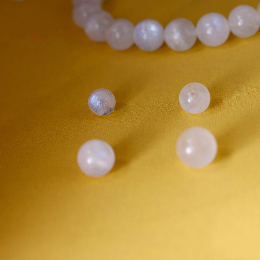 Hạt lẻ đá Mặt Trăng Moonstone 6 - 8 - 10 - 12mm