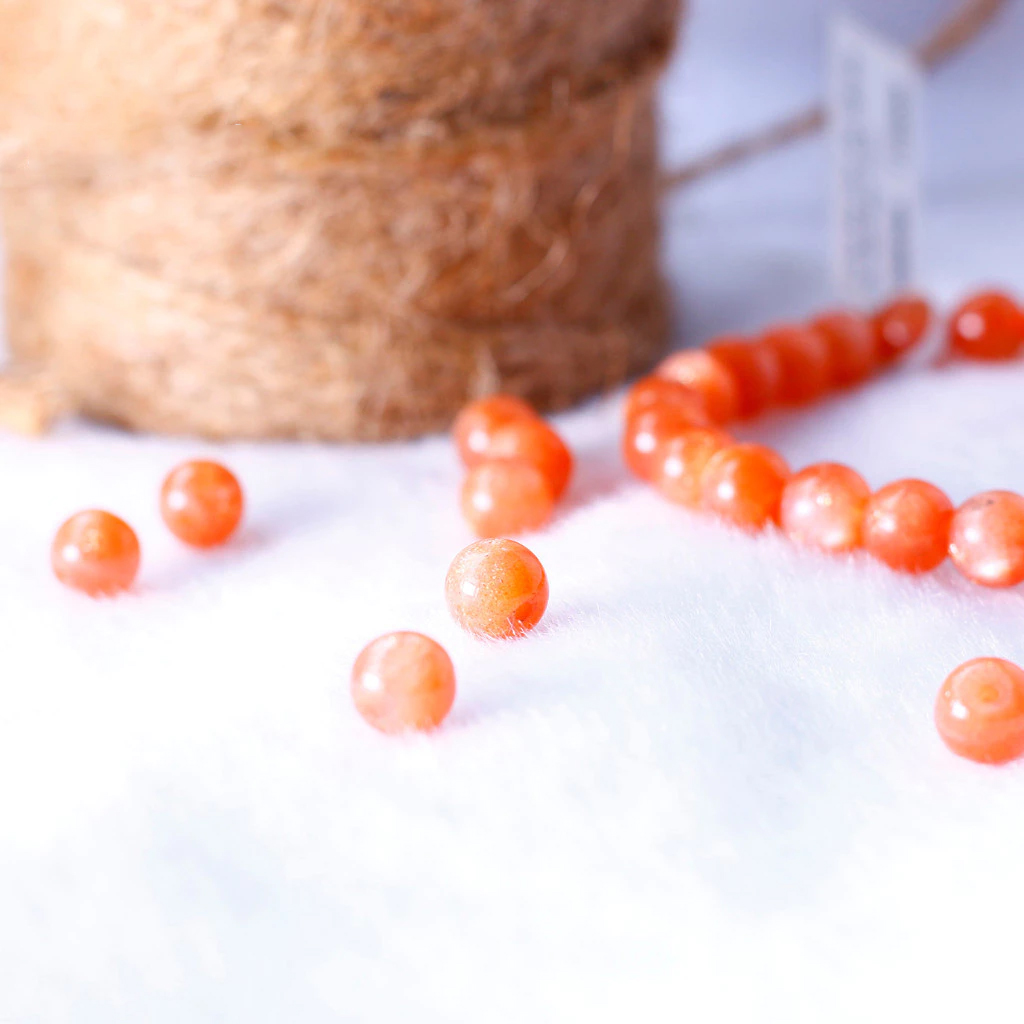 Hạt lẻ đá Mặt Trời Sunstone 6 - 8 - 10mm