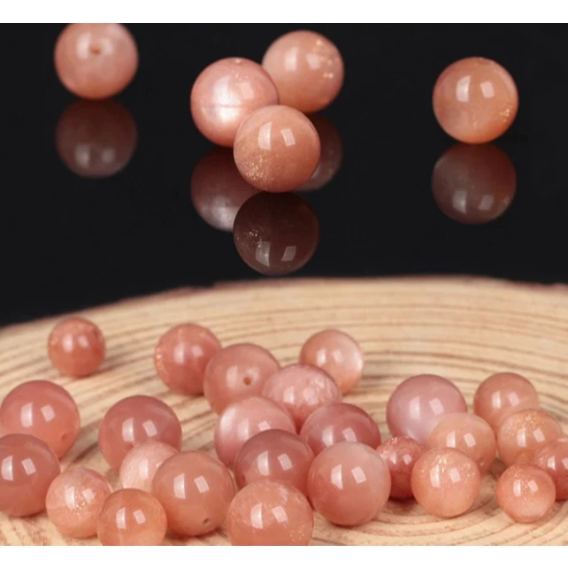 Hạt lẻ đá Mặt Trời Sunstone 6 - 8 - 10mm