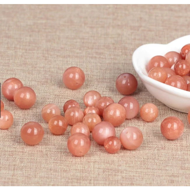 Hạt lẻ đá Mặt Trời Sunstone 6 - 8 - 10mm