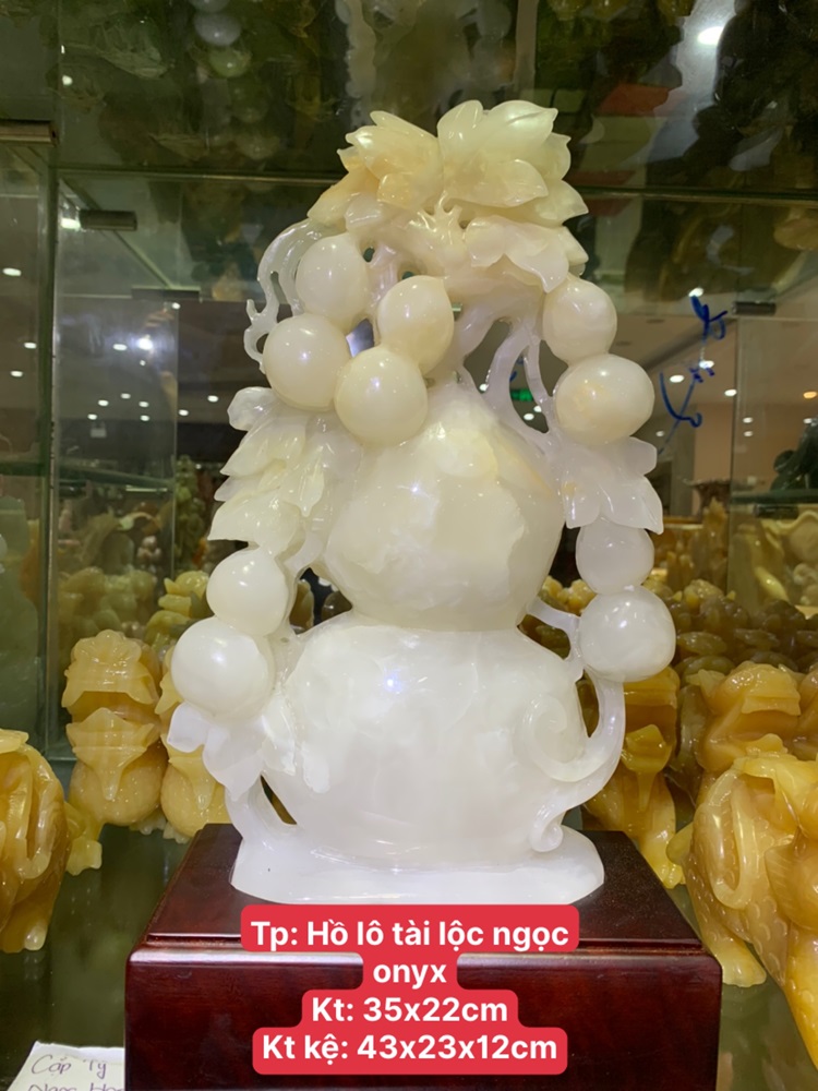 Hồ Lô Tài Lộc Ngọc Onyx 35x22cm