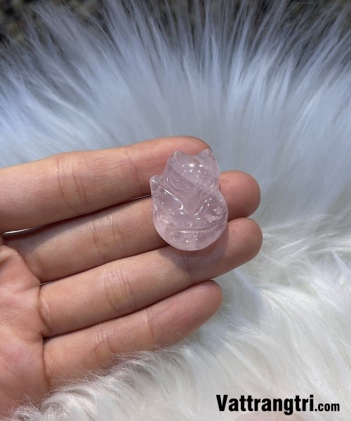 Mặt Hồ ly thạch anh hồng 20mm