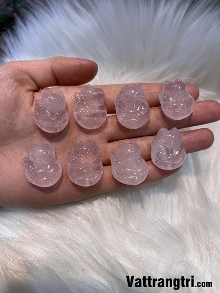 Mặt Hồ ly thạch anh hồng 20mm