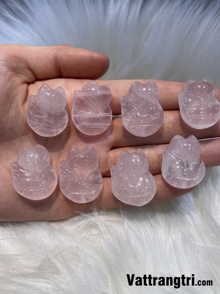 Mặt Hồ ly thạch anh hồng 20mm