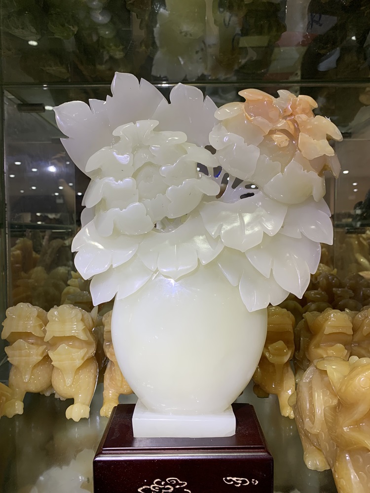 Hoa Mẫu Đơn Phú Quý Ngọc Onyx 33x25cm