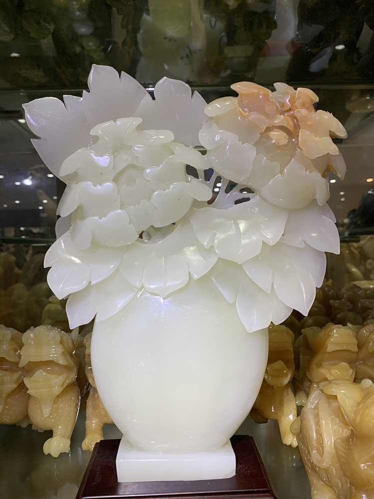 Hoa Mẫu Đơn Phú Quý Ngọc Onyx 33x25cm