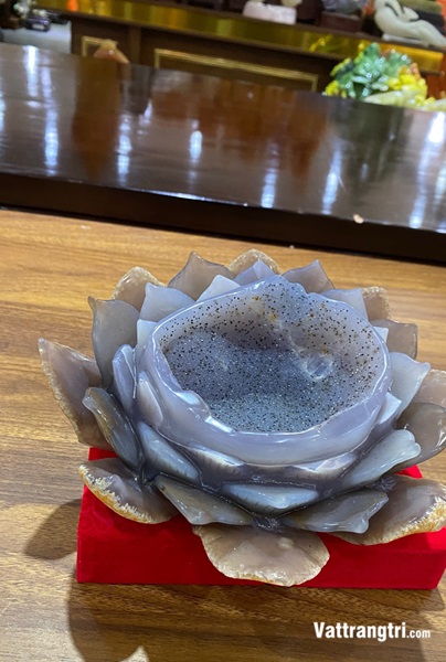 Hoa sen đá ngọc mã não 20cm